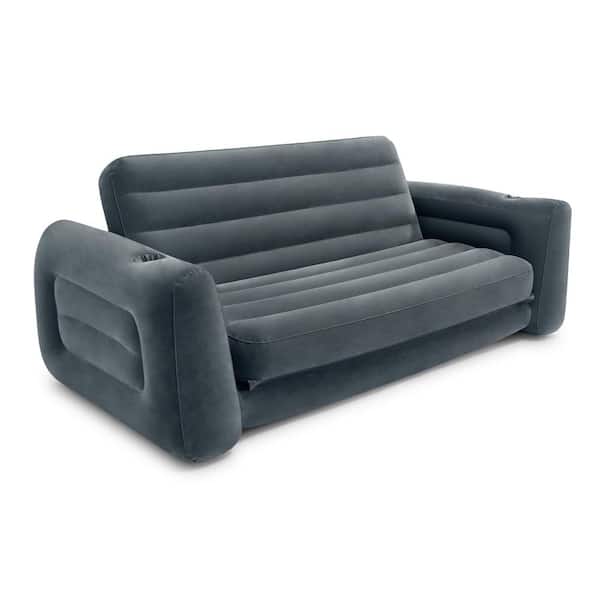 Intex Queen Sized Plastic Charcoal Gray, Indoor Outdoor Sleeper Sofa