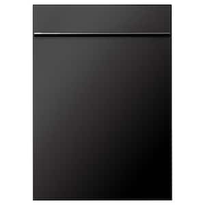18 in. Top Control 6-Cycle Compact Dishwasher with 2 Racks in Black Stainless Steel & Modern Handle