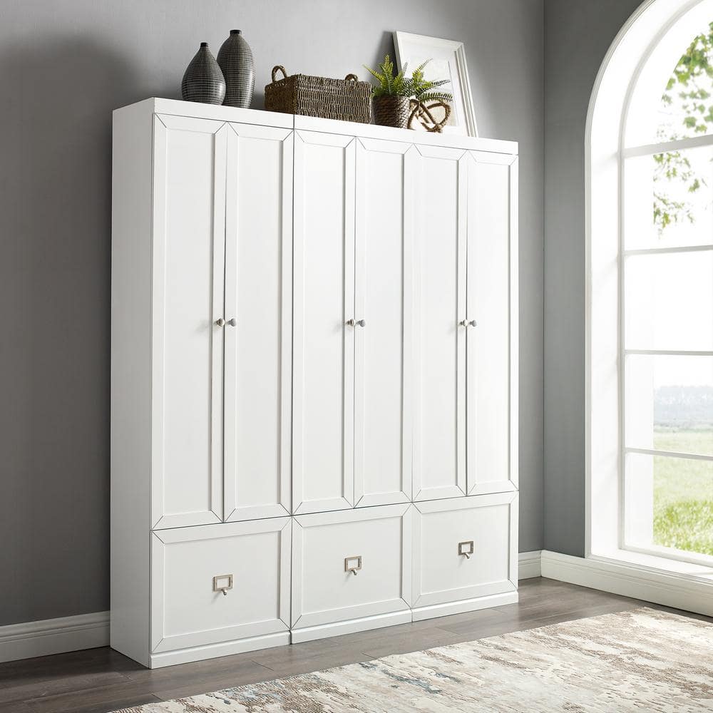 White Modular 3-Piece Entryway Storage Set