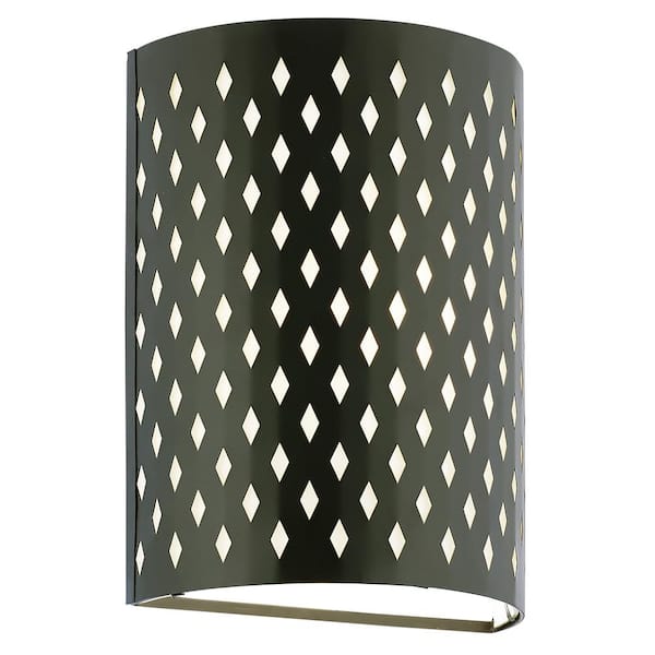 River of Goods Theo 1-Light Matte Black Outdoor Wall Lantern Sconce Exterior Lighting with Frosted Glass