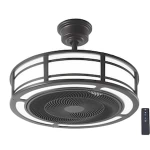 Brette III 23 in. Integrated LED Indoor/Outdoor Espresso Bronze Ceiling Fan with Light and Remote Control