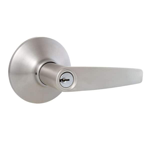 Defiant Olympic Stainless Steel Keyed Entry Door Lever 32LG600B - The Home  Depot