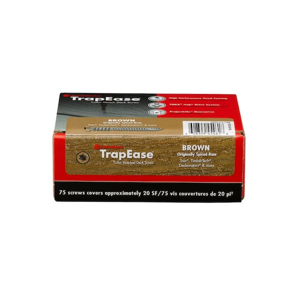 2-1/2 in. Brown Torx Trim Head TrapEase Composite Deck Screws (75 Pack)