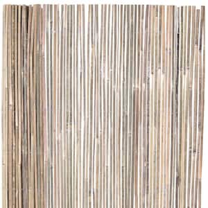 6 ft. H x 6 ft. L Natural Raw Split Bamboo Slat Fence
