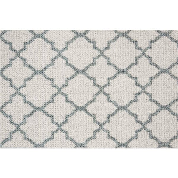 Natural Harmony Verandah Ivory/Denim Custom Area Rug with Pad