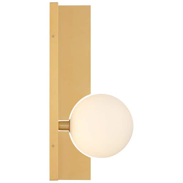 Access Lighting - Euro 1-Light Gold Wall Sconce with Glass Shade