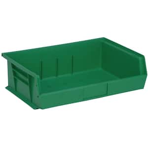 Ultra Series 7.77 qt. Stack and Hang Bin in Green (6-Pack)