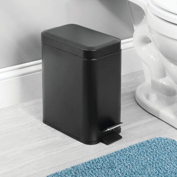 2.1/3.2 Gallon Modern Round Waste Basket | Garbage Can with Removable  Plastic Bin Liner