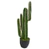 Nearly Natural Indoor 2.5 ft. Cactus Artificial Plant in Bowl Planter 6546  - The Home Depot