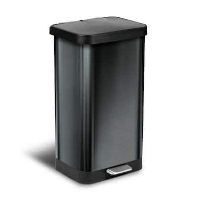 Umbra Black Garbino 2.25G Plastic Trash Can 082855-040 - The Home Depot