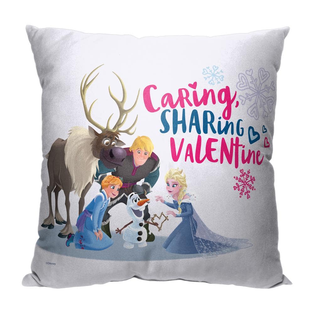 THE NORTHWEST GROUP Disney Frozen Sharing Caring Valentine Multi-Colored Throw Pillow