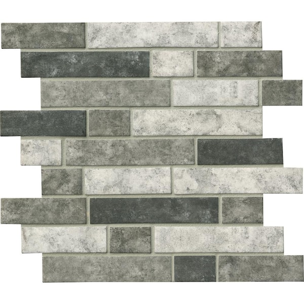 MSI Urban Tapestry Interlocking 12 in. x 12 in. Recycled Glass Mesh-Mounted Mosaic Tile (1 sq. ft. / each)