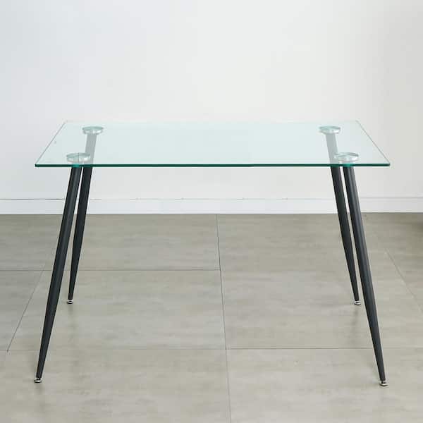 JASMODER 47.24 in. Transparent Specialty Other Coffee Table for Home or Office Use