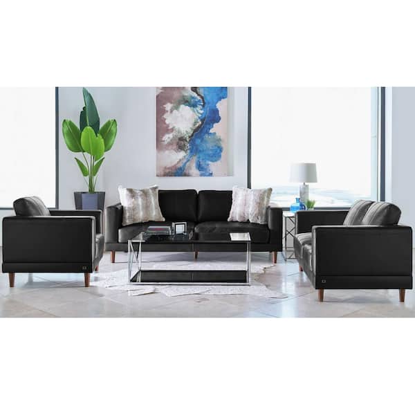 Grover 3-Piece Brown Polyester Sofa, Loveseat, Recliner Living Room Set