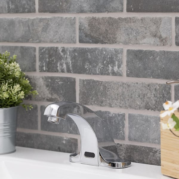 4 in. Centerset Touchfree Sensor Bathroom Faucet without Deckplate in Polished Chrome