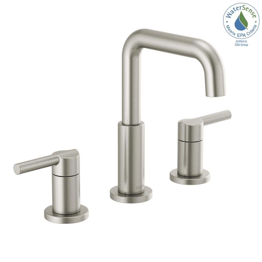 Delta Nicoli Brilliance Stainless 3-Hole Widespread Bathroom Faucet
