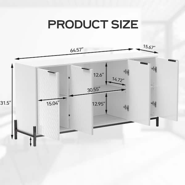 Clihome 15.67-in W x 31.5-in H Mdf White Freestanding Utility Storage Cabinet