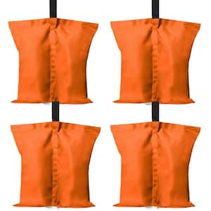 Canopy Weights Gazebo Tent Sand Bags in Orange, 4-Pack