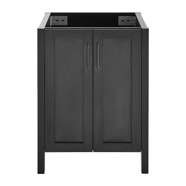 Avallon 24 in. Freestanding Bath Vanity Cabinet without Top in Black
