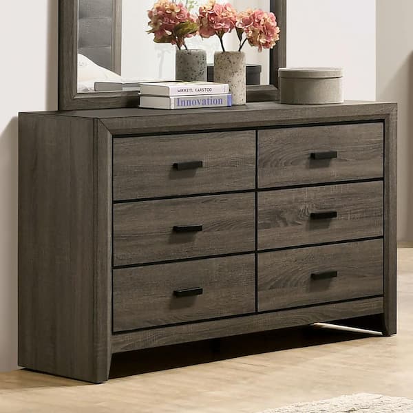 Morningside Gray 6-Drawer 47.25 in. Wide Dresser