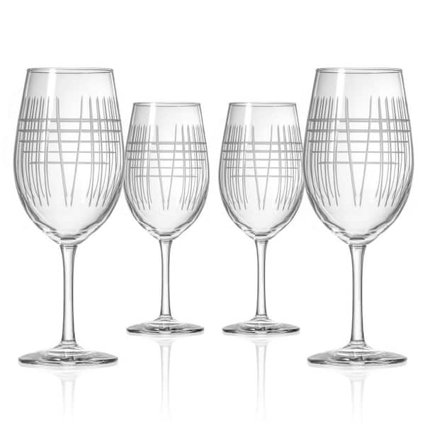 Rolf Glass Matchstick 18 Oz All Purpose Wine Glasses Set Of 4 451268 S4 The Home Depot 7464