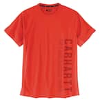 Men's Large Currant Heather Cotton/Polyester Force Relaxed Fit Midweight Short Sleeve Graphic T-Shirt