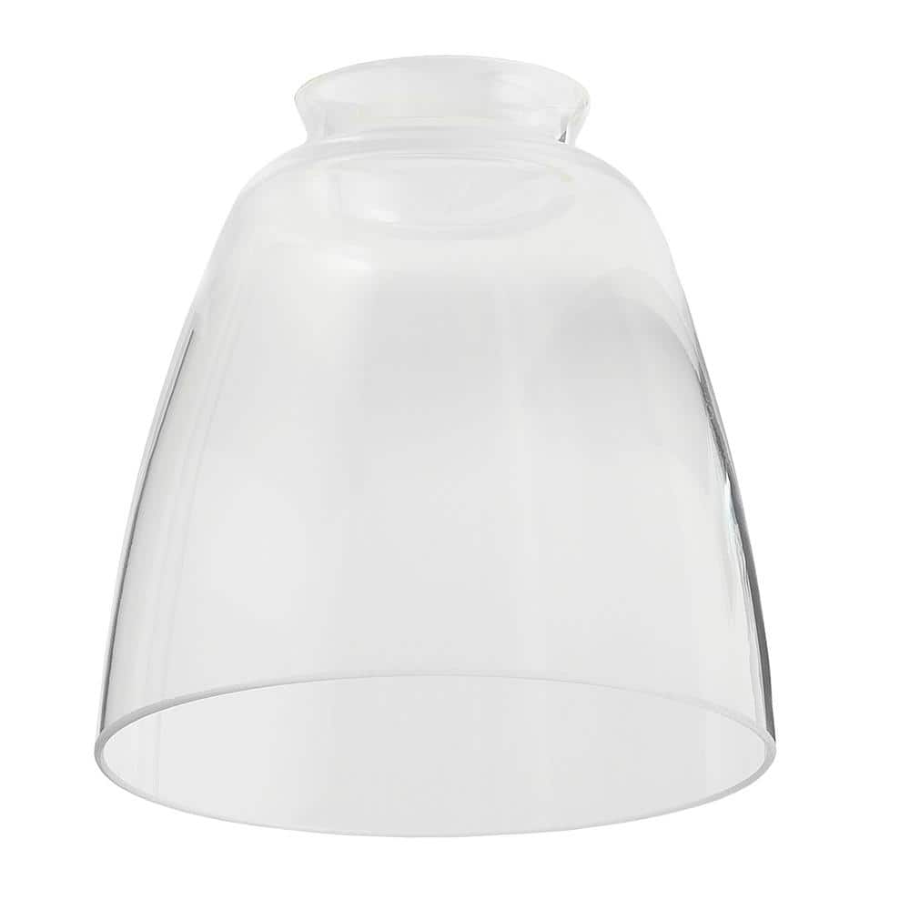 2-1/4 in. Fitter Clear Glass Bell Replacement Lamp Shade For Ceiling ...