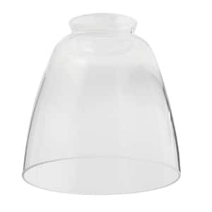 2-1/4 in. Fitter Clear Glass Bell Replacement Lamp Shade For Ceiling Fan Lights and Vanities