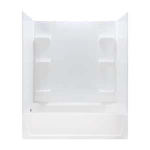 Durawall 60 in. L x 32 in. W x 73.75 in. H Rectangular Tub/ Shower Combo Unit in White with Left-Hand Drain