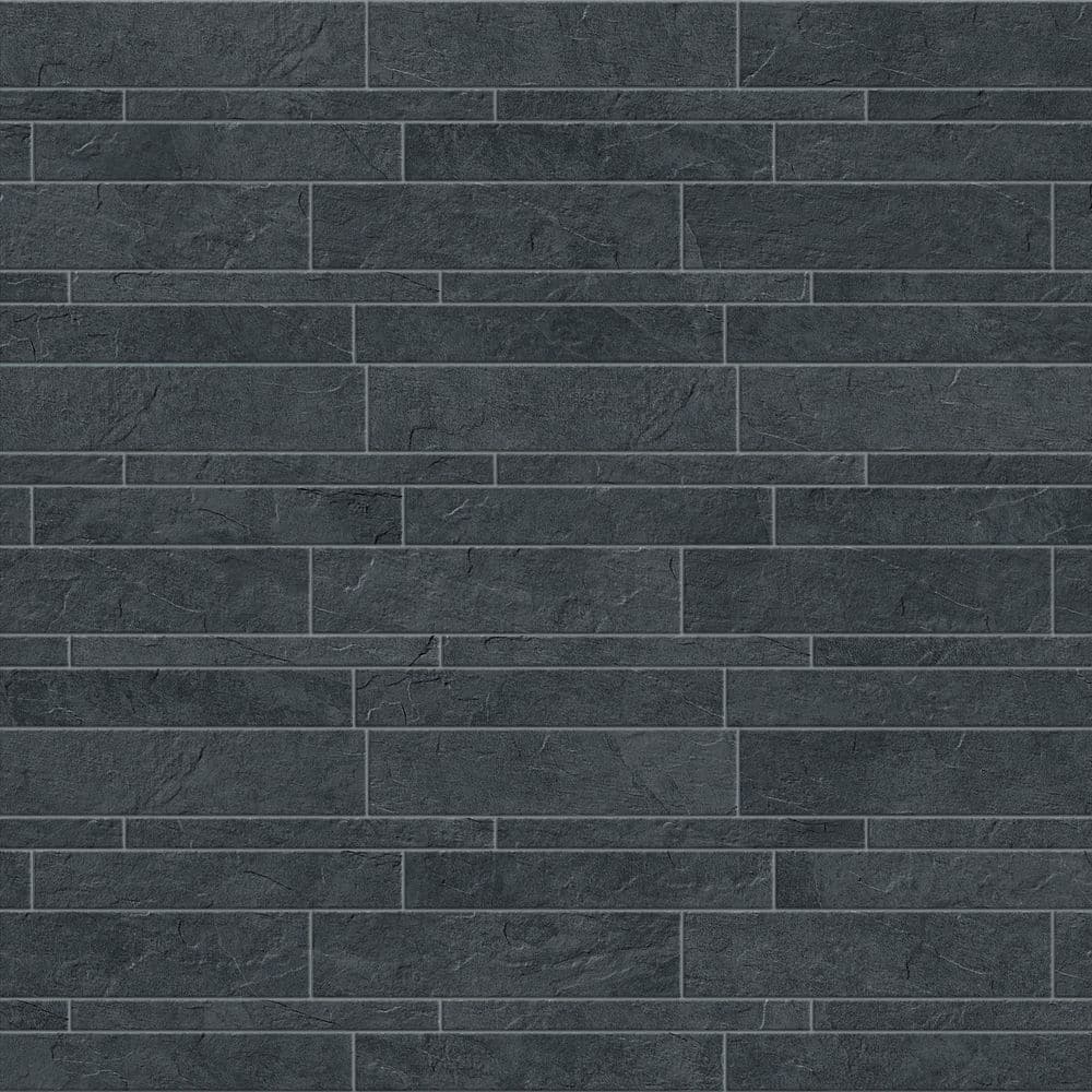 Slate Midnight Linear 11.75 in. x 11.75 in. Stone Look Mosaic Floor and Wall Tile (4.74 sq. ft./Case) price history on PriceWatchPro