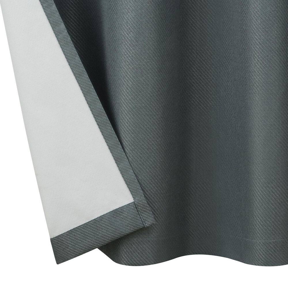 Charcoal Blackout Polyester Grommet Window Panels, 52" x 108"