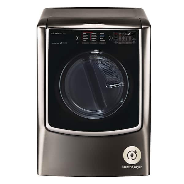 SIGNATURE 9.0 Cu. Ft. Vented SMART Electric Dryer in Black Stainless Steel with Touch Control Panel and TurboSteam