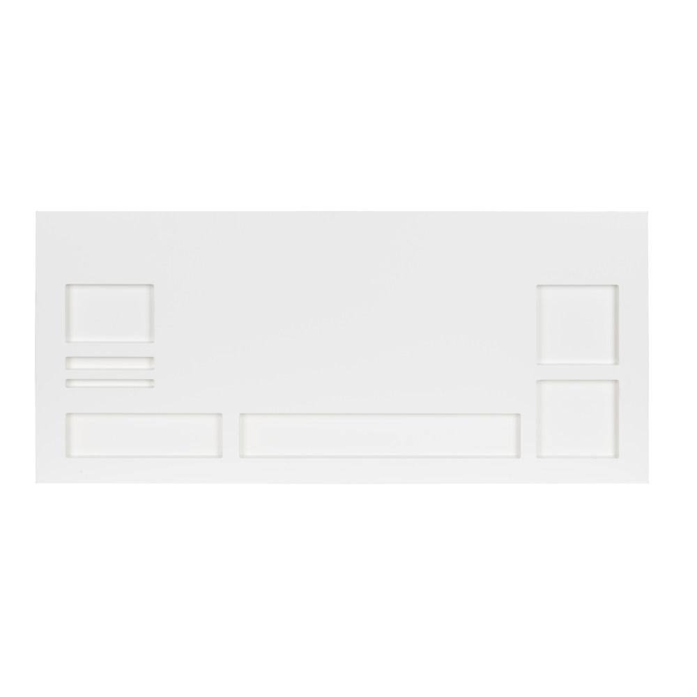 White Wood Desktop Organizer Monitor Stand with Storage Slots