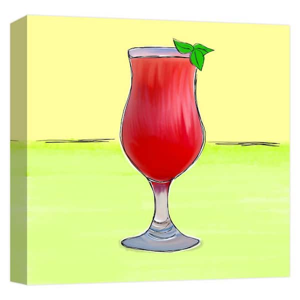 PTM Images Summer Drink'' Canvas Abstract Wall Art 15 in. x 15 in.