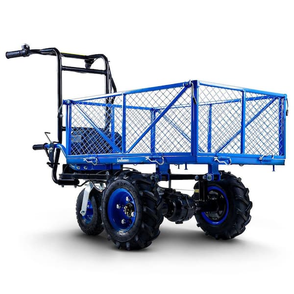 500 lbs Load + 1000 lbs Hauling Capacity, Electric 48V DC Li-Ion Battery Powered, Utility Service Cart Wheelbarrow