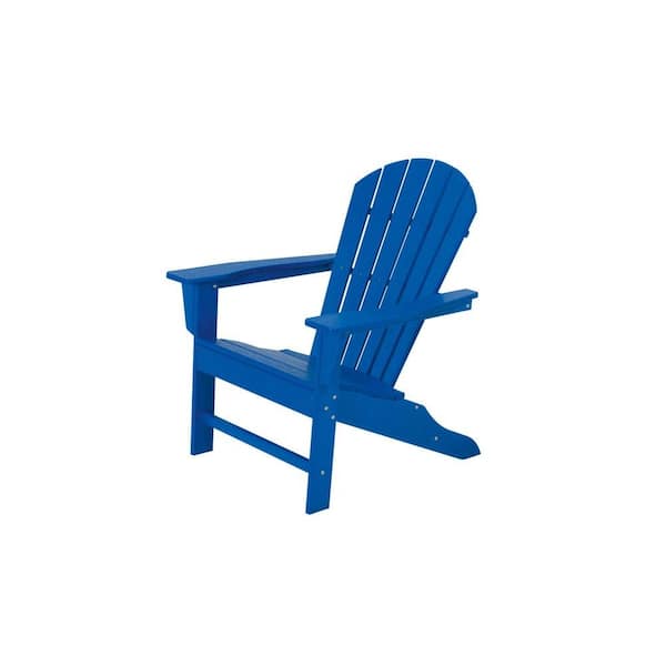 POLYWOOD South Beach Pacific Blue Plastic Patio Adirondack Chair