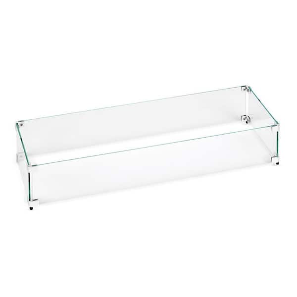 35.5 in. x 11.5 in. Tempered Glass Flame Guard