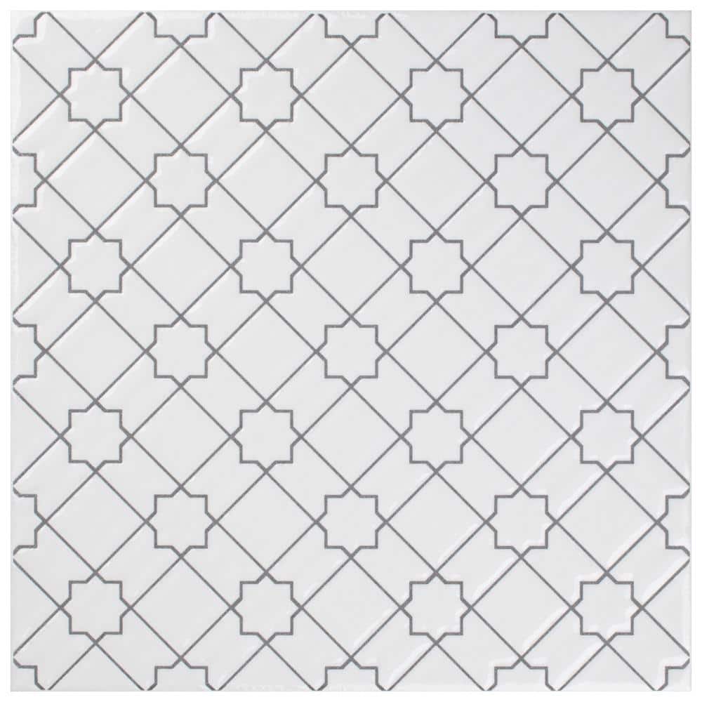 Sevillano Giralda White 7-7/8 in. x 7-7/8 in. Ceramic Wall Tile (11.0 sq. ft./Case) price history on PriceWatchPro