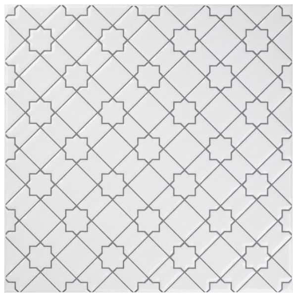 Merola Tile Sevillano Giralda White 7-7/8 in. x 7-7/8 in. Ceramic Wall Tile (11.0 sq. ft./Case)