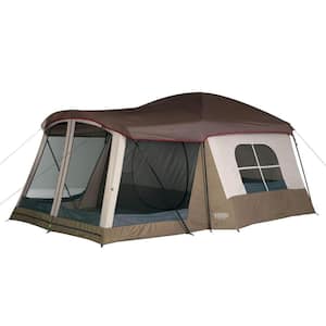 Klondike 16 x 11 Large 8 Person Screen Room Outdoor Camping Tent, Brown