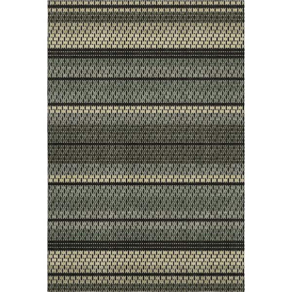 Mayfield Premium Machine Washable Abstract AMF2427 Cactus 3 ft. x 5 ft. Area Rug