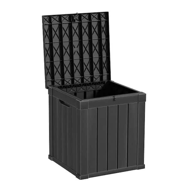 50 Gal. Plastic Outdoor Storage Deck Box, Black