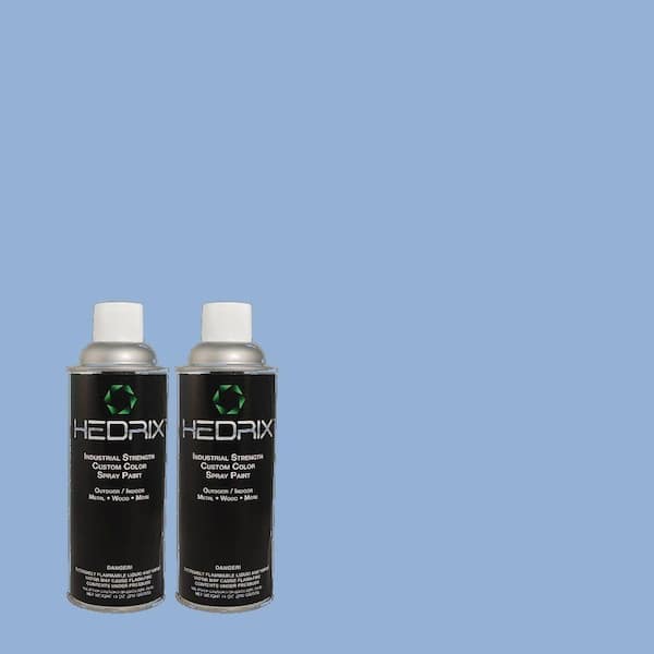 Hedrix 11 oz. Match of CH-21 Hydrangea Low Lustre Custom Spray Paint (2-Pack)