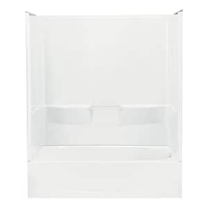 Performa 60 in. x 30 in. x 76.75 in. Bath and Shower Kit in White