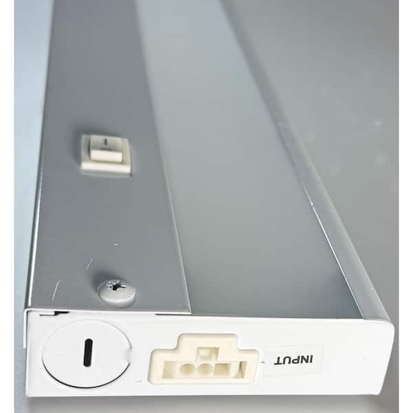 AMAX LIGHTING 33 in. Hardwired/Plug-in White Finish Integrated LED