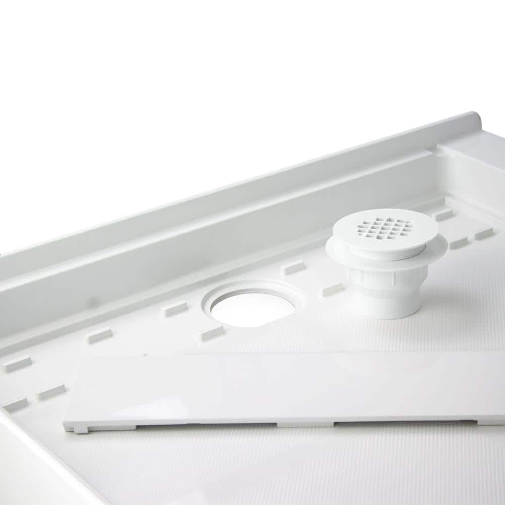 White Rectangular 60" x 36" Shower Base with Left Drain