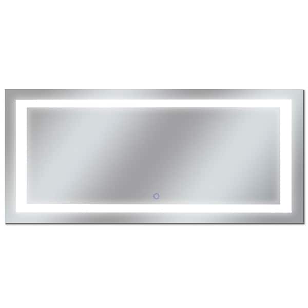 Dyconn Edition 88 In W X 38 H, Large Frameless Mirror Home Depot