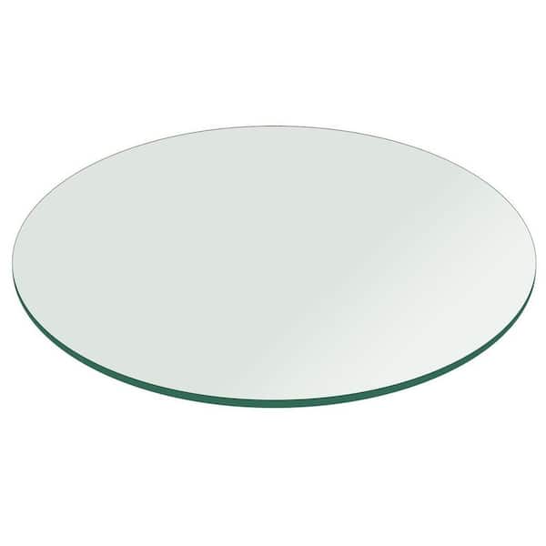 Fab Glass and Mirror 42 in. Clear Round Glass Table Top, 1/2 in. Thickness Tempered Flat Edge Polished