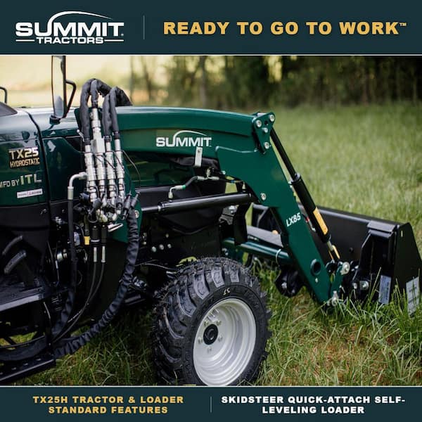 Summit Tractors Summit TX25H Tractor & LX85 Loader TX25HLX85 - The