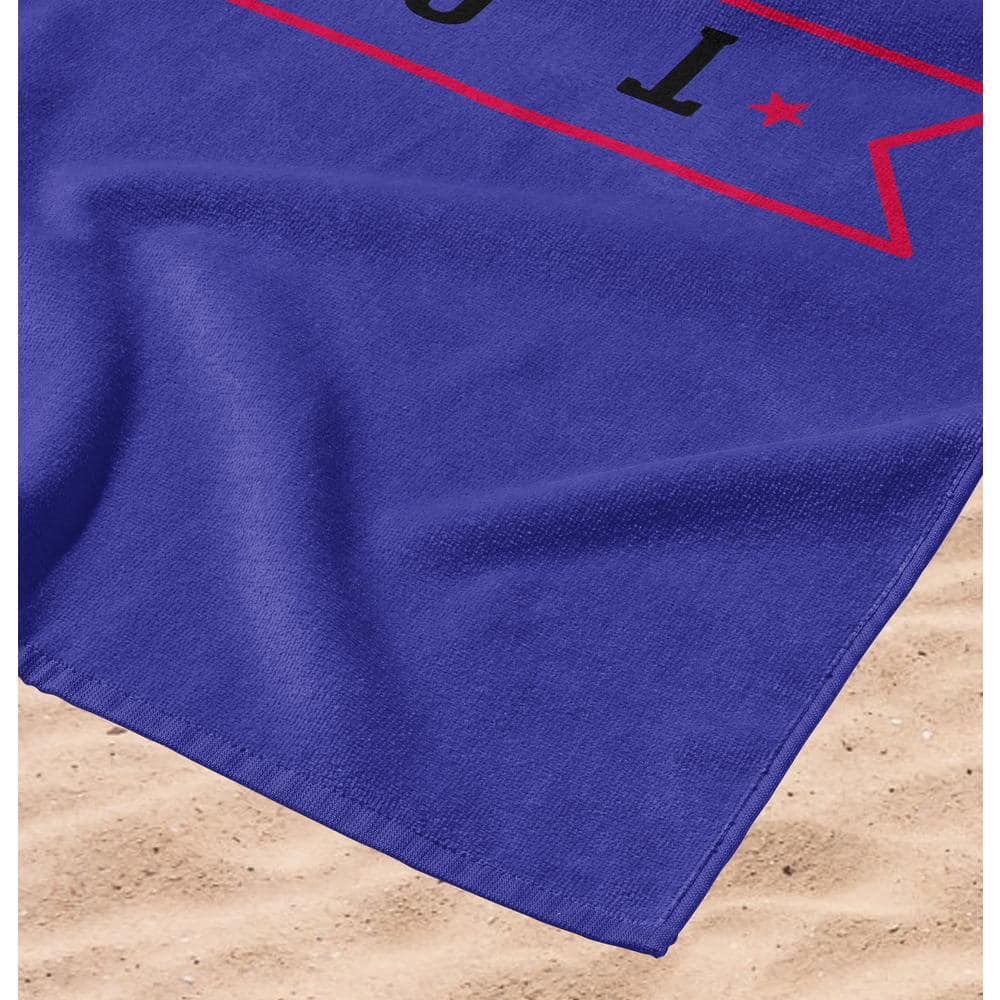 Toronto Raptors Blue and Red Cotton/Polyester Beach Towel